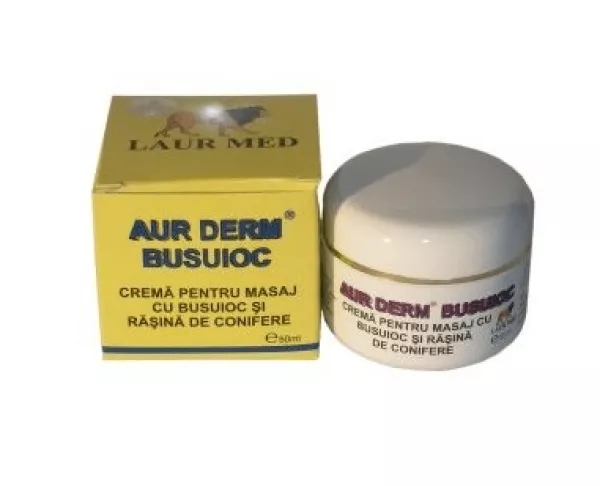 Aur Derm Crema pentru masaj cu busuioc si rasina de conifere 50 ml - la ...