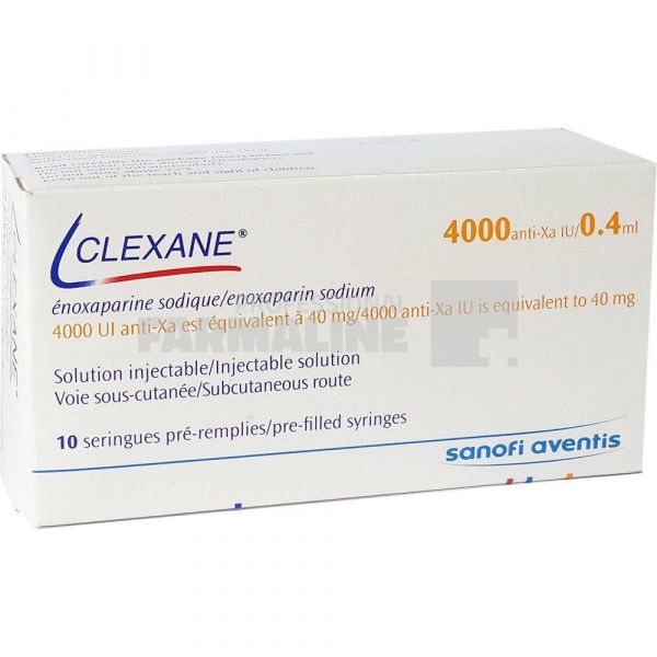 CLEXANE 4000 UI (40 mg)/0,4 ml X 10 - Vezi prospectul | Pfarma.ro