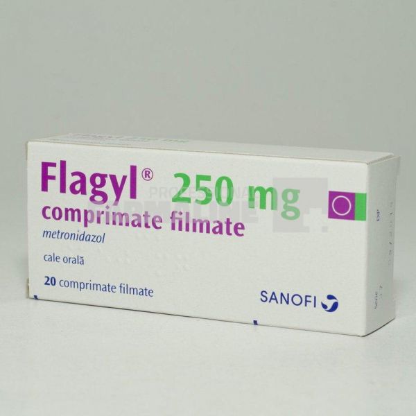 Flagyl 250 mg 20 comprimate - Pret 8,09 Lei