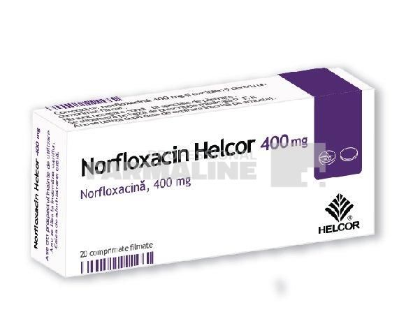 Maiden Fertile mask NORFLOXACIN HELCOR 400 mg x 20 COMPR. FILM. 400mg A.C. HELCOR PHARMA S -  Pret 23,61 Lei