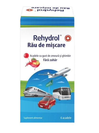 Rehydrol rău de mișcare acadele cu gust de zmeură și ghimbir 6 acadele ...