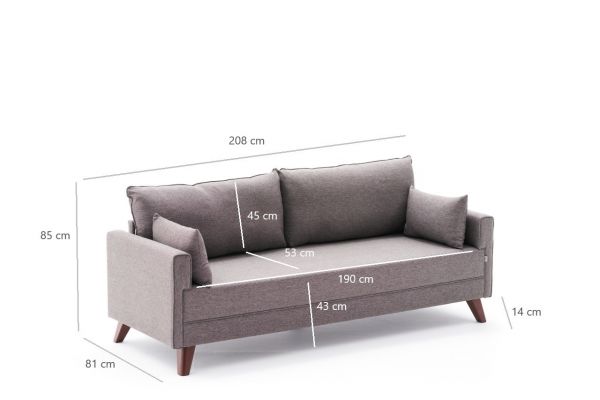 Canapea cu 3 locuri Bella Sofa For 3 Pr - Brown