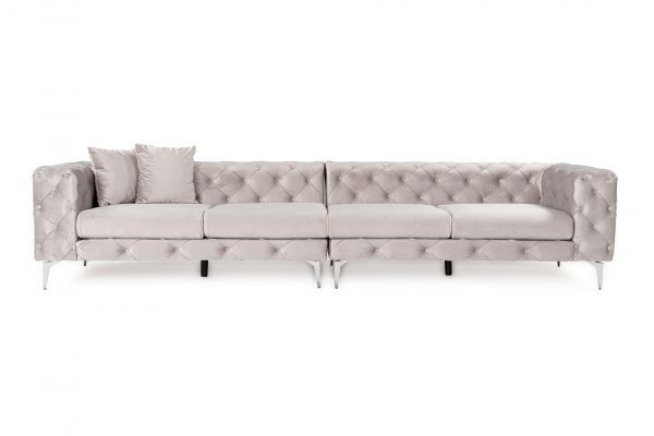 Canapea cu 4 locuri Como - Light Grey