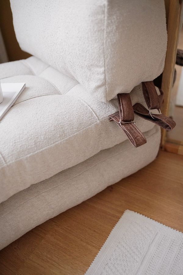 Canapea extensibilă cu 1 loc Fold Teddy - Cream