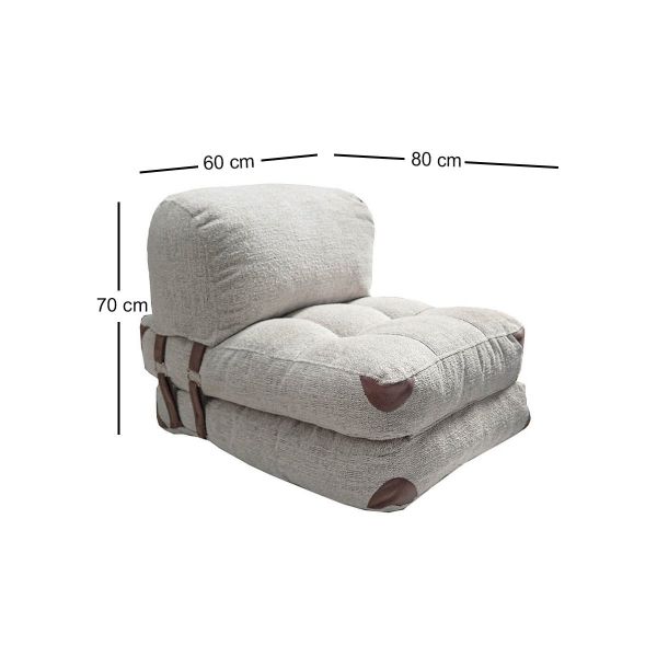 Canapea extensibilă cu 1 loc Fold Teddy - Grey