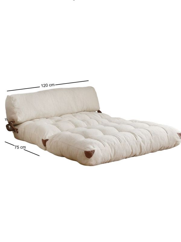 Canapea extensibilă cu 2 locuri Fold Teddy 2 - Cream