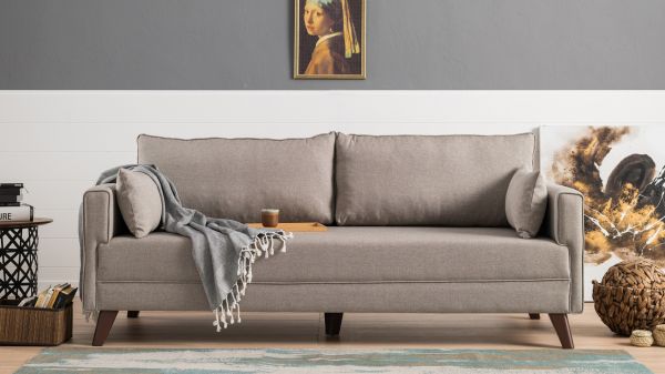 Canapea extensibilă cu 3 locuri Bella Sofa Bed - Cream