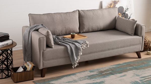 Canapea extensibilă cu 3 locuri Bella Sofa Bed - Cream