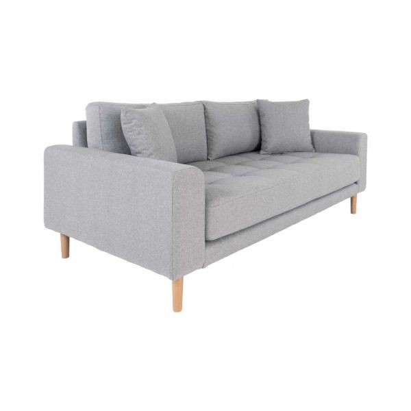 Canapea gri deschis din polieser 180 cm Lido House Nordic