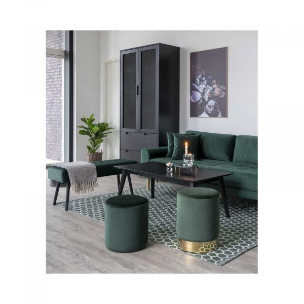 Canapea verde din catifea polieser 180 cm Lido House Nordic