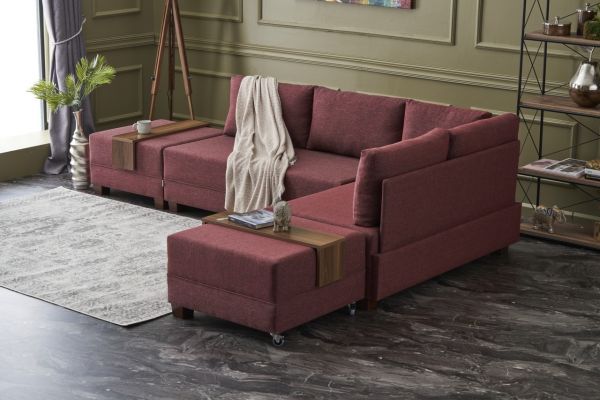 Coltar extensibil Fly Corner Sofa Bed Right - Claret Red