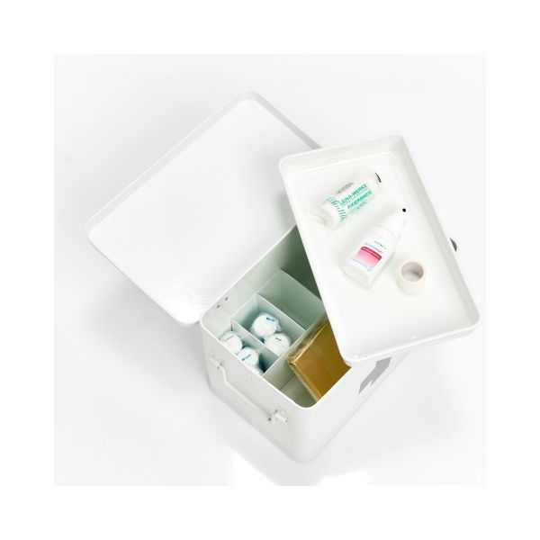 Cutie alba din metal pentru medicamente, 32 x 19,5 x 20 cm, Medicine Box Maxi Zeller
