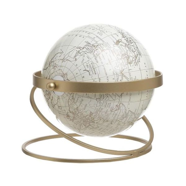 Decoratiune alb-sidef / auriu Globe Inart