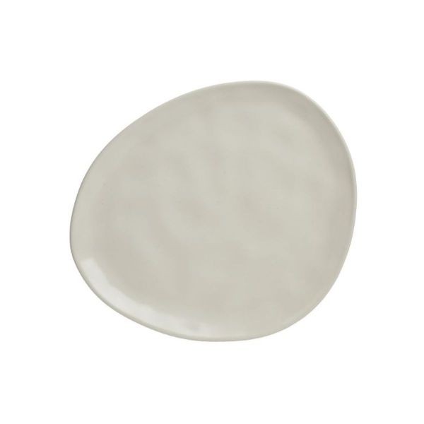 Farfurie crem ceramica asimetrica 23X20X2 cm Inart