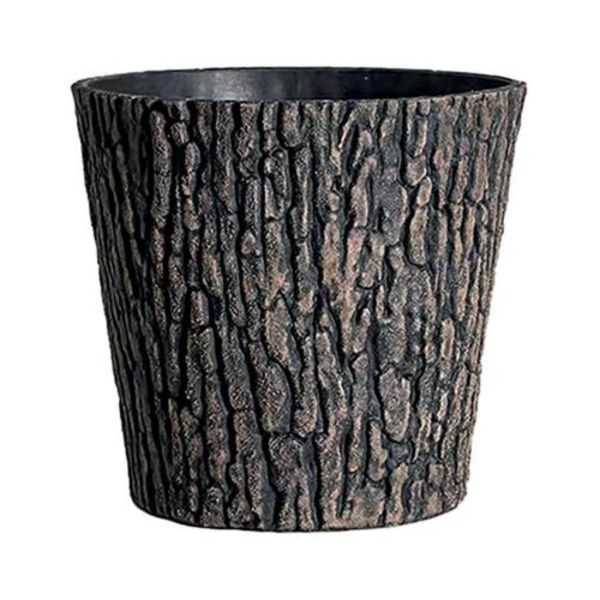 Ghiveci Strend Pro Woodeff cu efect de lemn de nuc, stabil UV, 37,5x30 cm.