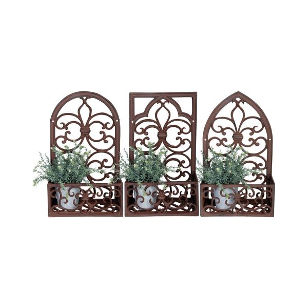 Jardiniera ruginie din oțel turnat Window Rectangular Esschert Design