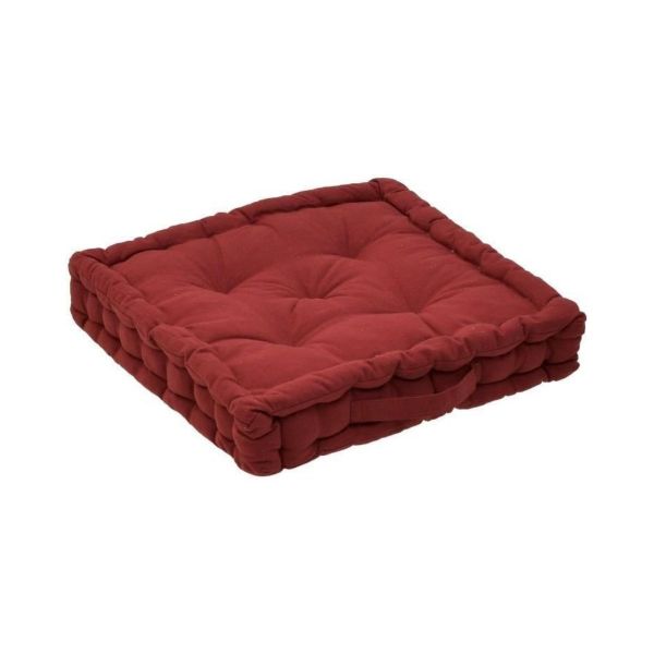 Pernă din material textil de culoare rosu burgundy, 40x40x7