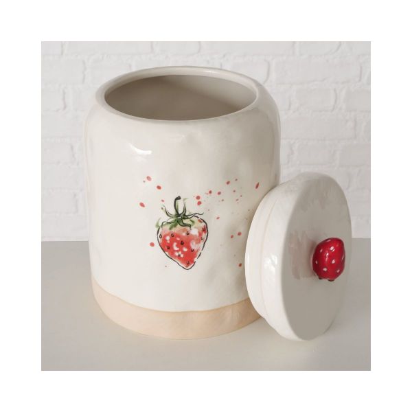 Recipient de depozitare din ceramica 26 cm Strawberry Boltze