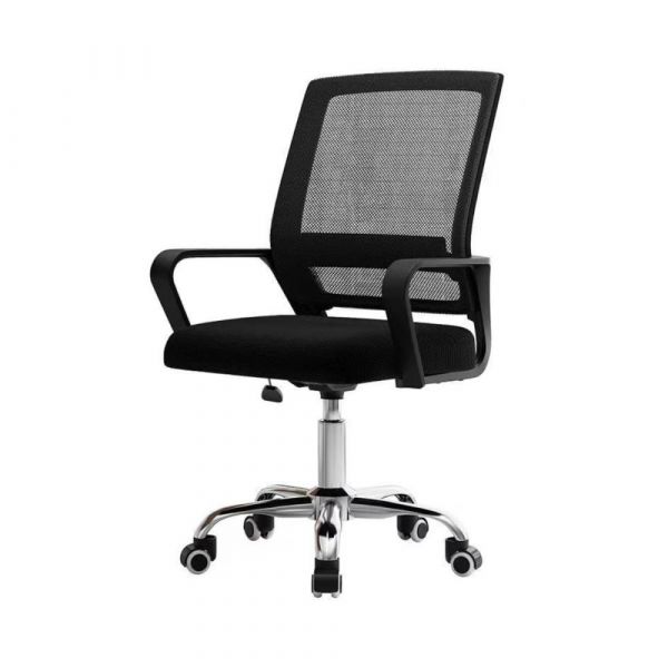 Scaun de birou reglabil pe inaltime, negru, 47x45x93 cm, Forte Mesh Office Chair