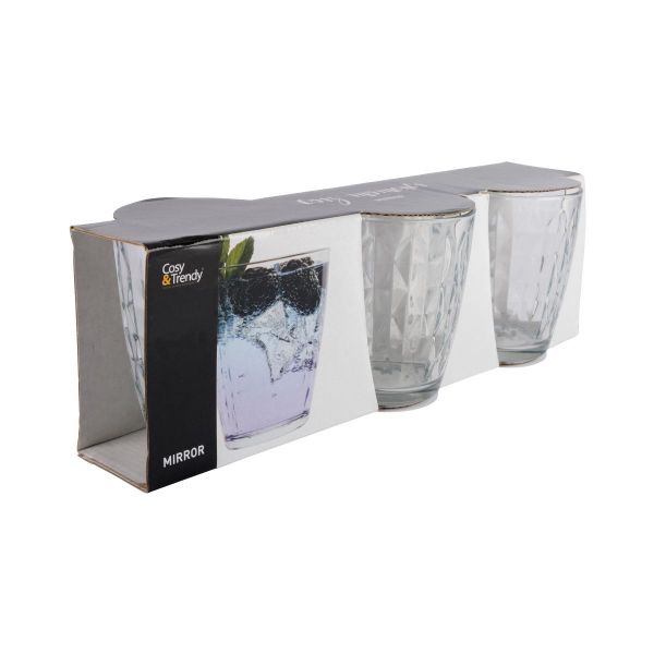 Set 3 pahare transparente din sticla 33cl Cosy Moments Tumbler Cosy&Trendy