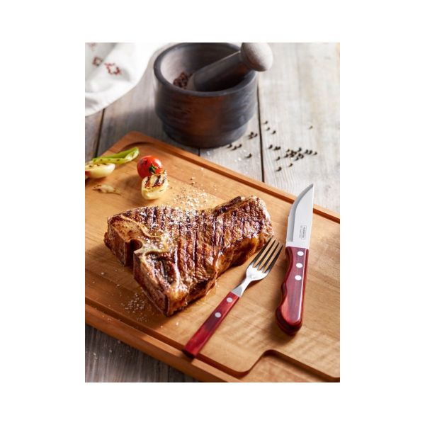 Set 6 cuțite Jumbo Steak rosu Tramontina