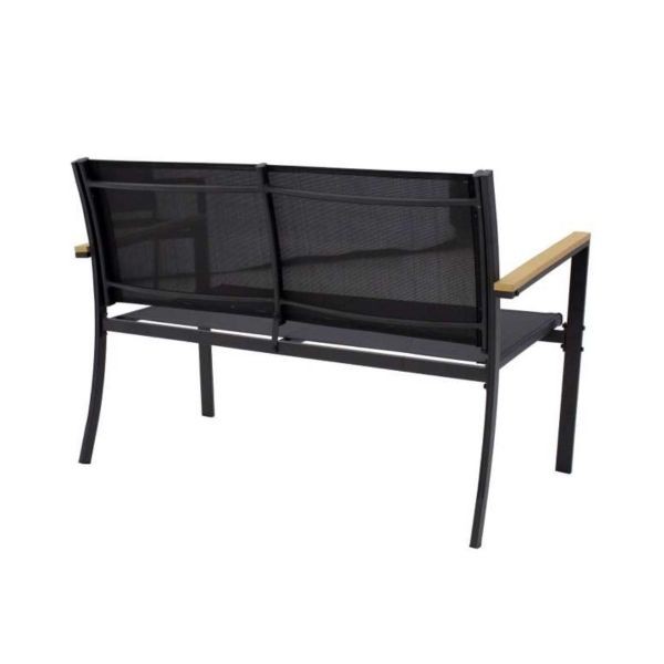 Set mobilier terasa/ gradina cu masa, canapea si scaune negru