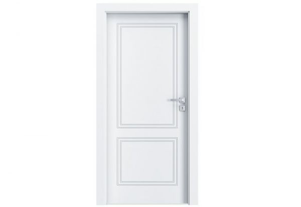 Porta Doors Foaie de ușă vector v, de interior, normă poloneză (h0-2060 mm), 60 cm, alb, finisaj vopsea standard, porta doors
