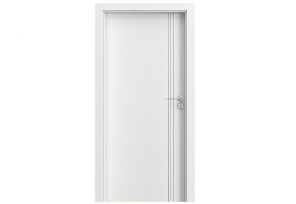 Porta Doors Foaie de ușă line b1, de interior, normă poloneză (h0-2060 mm), 60 cm, alb, finisaj sintetic, porta doors