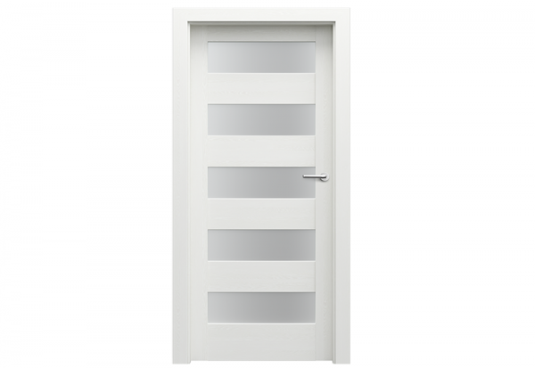 Porta Doors Foaie de ușă verte home c5, de interior, normă poloneză (h0-2060 mm), 60 cm, wenge alb, finisaj sintetic, porta