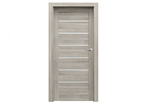 Porta Doors Foaie de ușă verte home j6, de interior, normă poloneză (h0 - 2060 mm), 60 cm, acacia argintiu, finisaj sintetic,