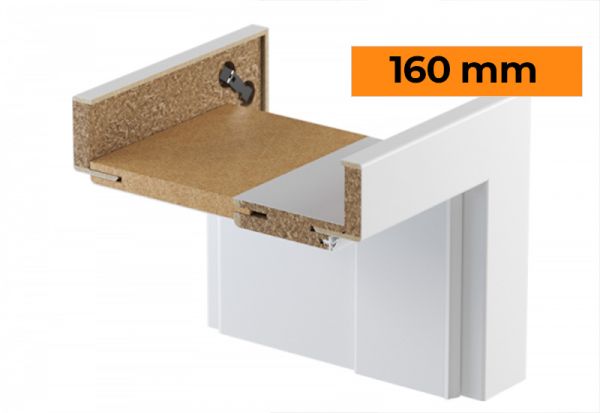 Porta Doors Panou de ajustare porta system, set verticale, normă cehă (h0-2020), 160 mm, alb, finisaj sintetic, porta doors