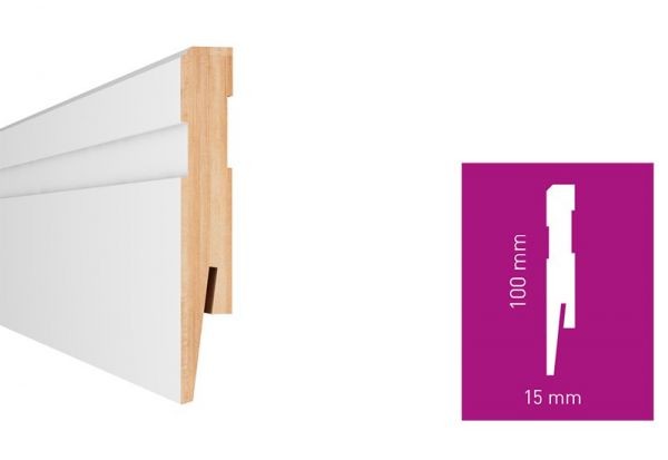 Arbiton Plintă din mdf, 2.42 ml, paint it, mp1002, albă, arbiton