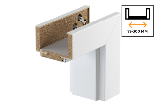 Porta Doors Toc de ușă porta system a (75-95 mm), de interior, reglabil, normă poloneză (h0-2060 mm), pervaz 80 mm, alb,