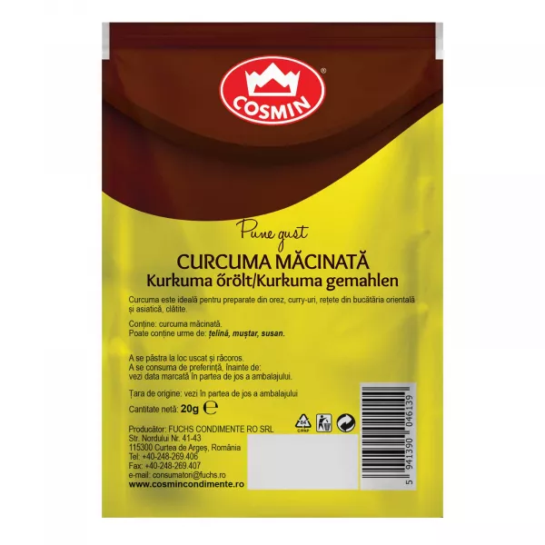 Curcuma macinata, 20 g, Cosmin
