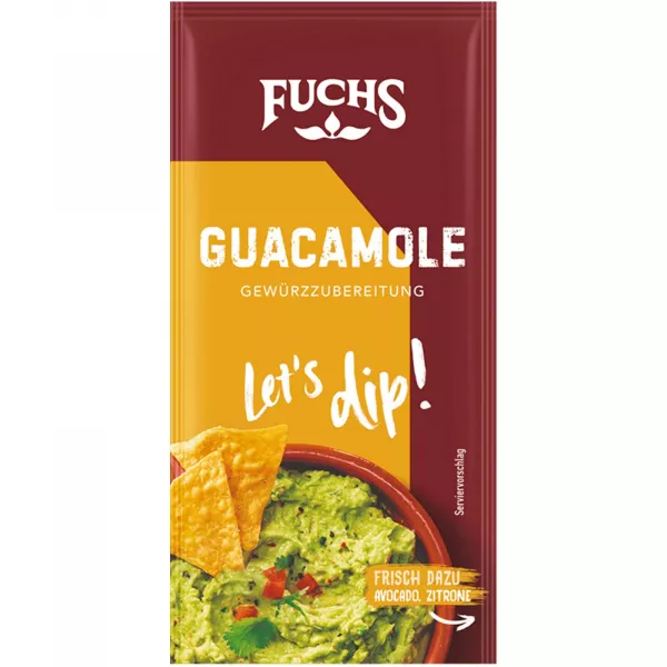 LET'S DIP Guacamole, condiment amestec, Fuchs, 10g