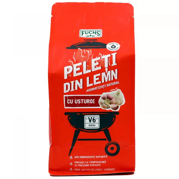 Peleti din lemn aromatizati natural cu Usturoi, V6BBQ by Fuchs, 500g