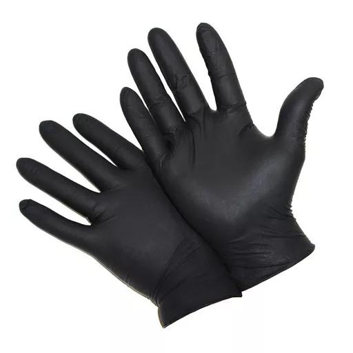 Manusi profesionale nitril Wella Protective Gloves, 1 pereche, negru, marime M
