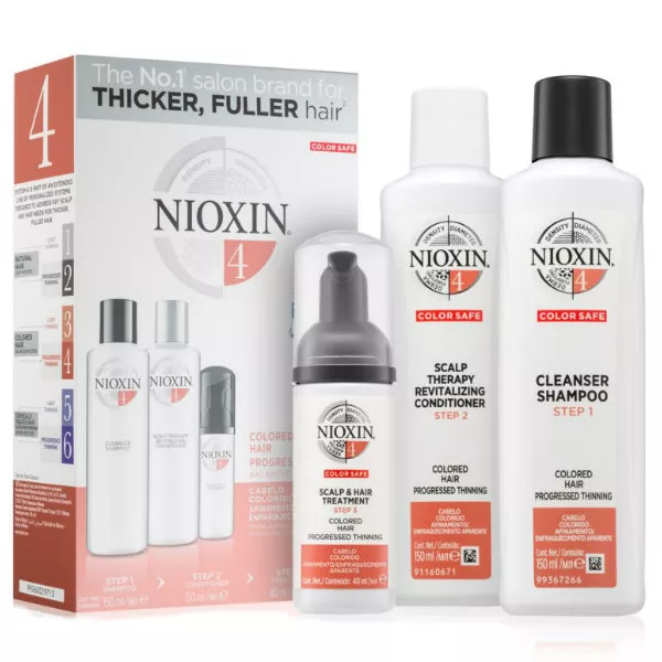 NIOXIN SYSTEM 4 FINE HAIR KIT par tratat chimic cu structura fina