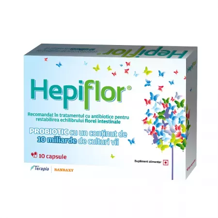 Hepiflor adulti, 10 capsule, Terapia - Pret 18,00 lei - TERAPIA SA ...
