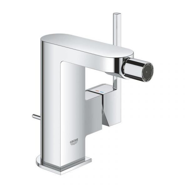 Baterie bideu, Grohe, Plus, cu ventil, crom lucios