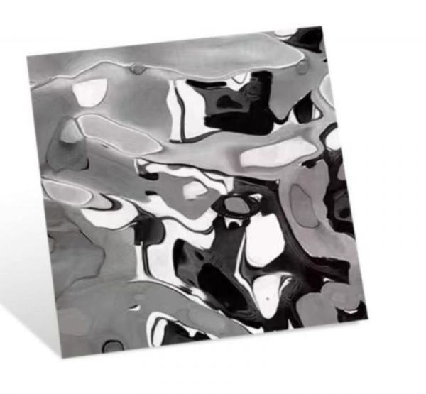 Placi decorative inox Panou Inox big wave water ripple 0.8x1