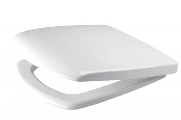 Capac vas wc, Cersanit, Carina, duroplast, alb, 36.4x43.6cm