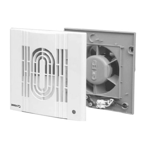 Ventilator perete, Oerre, grila si timer, IN 15/6 AT, D.150 mm, 340 mc/h