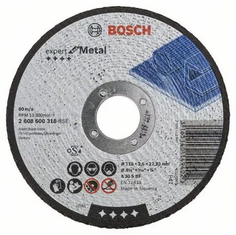 Disc de taiere drept Expert for Metal, 115 mm x 2.5 mm