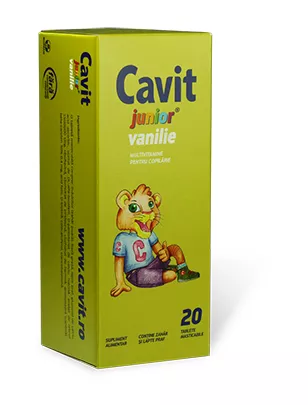 Cavit junior multivitamine cu aroma de vanilina *20tb.mast