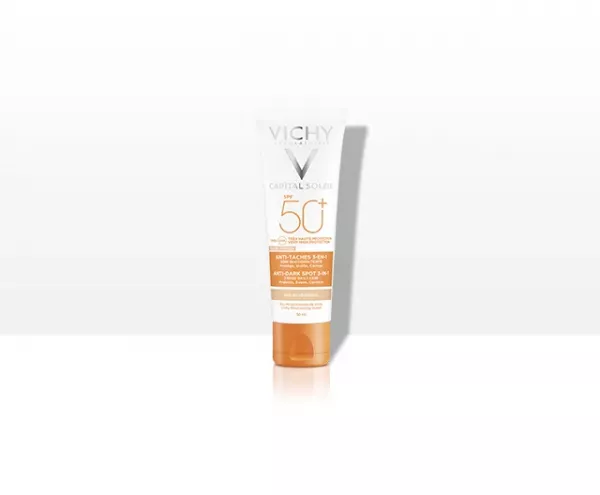 Vichy Capital Soleil Crema colorata 3 in 1 anti-pete pigmentare SPF 50+ 50ml