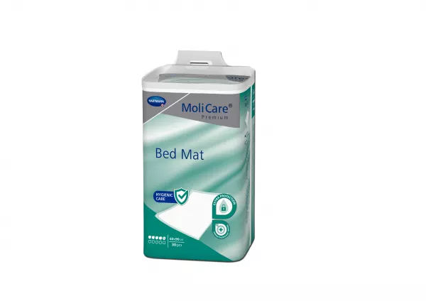 Aleze Molicare Premium Bed Mat, cearșafuri absorbante 5picături 60cm/90cm x30buc, Hartmann 