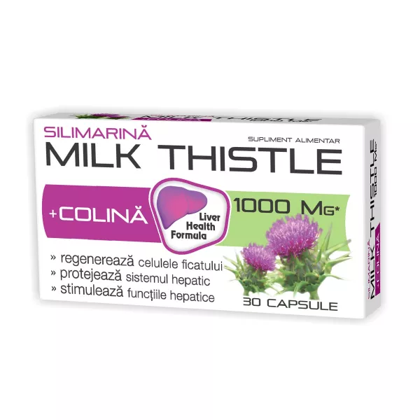 Silimarina Milk Thistle 1000mg x 30cps (Zdrovit)