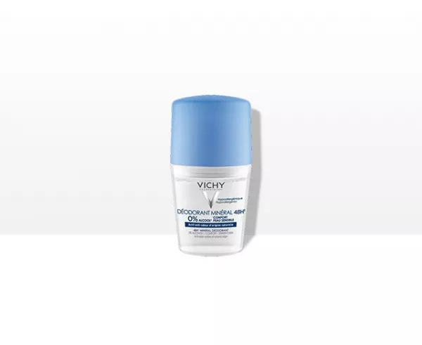 Vichy Deo roll-on deodorant mineral (fara saruri de aluminiu) eficacitate 48h, 50ml
