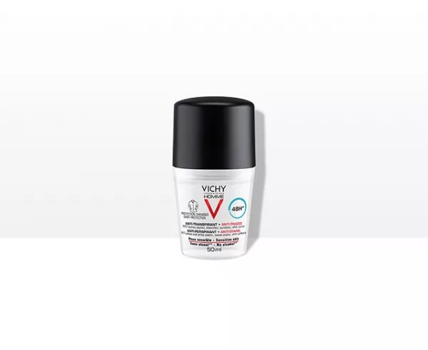 Vichy Homme Deo roll-on antiperspirant anti-urme eficacitate 48h 50ml